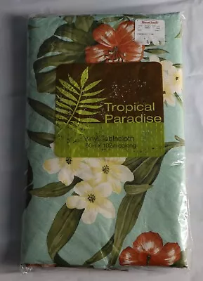 Tropical Paradise Vinyl Tablecloth 60 X 102 Oblong (NEW) • $14.99