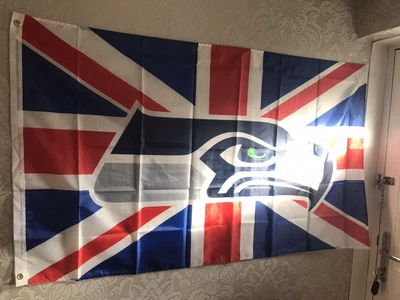 £7.99 • Buy Seattle Seahawks United Kingdom Union Jack Nfl Flag 5ftx3ft Brand New In Package
