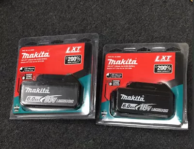 Makita 18V Lithium-Ion 6.0 Ah Batteries - Pack Of 2 (BL1860B-2) - NEW! • $75