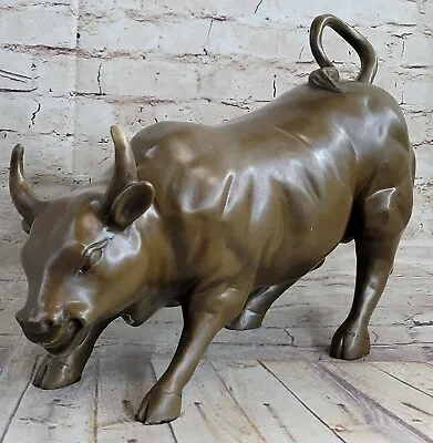 Extra Large Stock Exchange Real Bronze Bull Of Wall Street Statue Figure Sale • $459