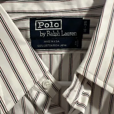 Polo Ralph Lauren Japan Cotton Button Up Shirt Men 16-35 Vintage US New Striped • $59