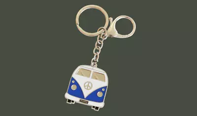 VW Kombi Van Enamel Stainless Steel Keyring • $19.95