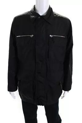 Burberry Men's Full Zip Collared Anorak Jacket Black Size M • $121.99