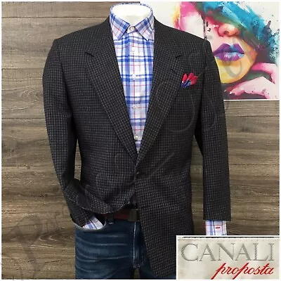 Vintage Canali Mens Blazer Sport Coat 2 Button Casual Jacket Size 42R Wool Suits • $79.95