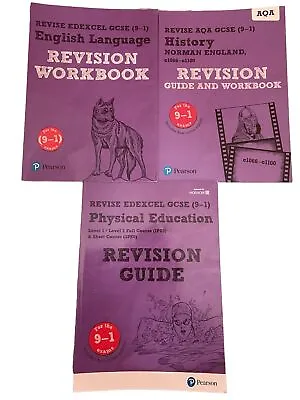 GCSE Revision Books Edexcel/AQA History English Language PE Good Condition • £5