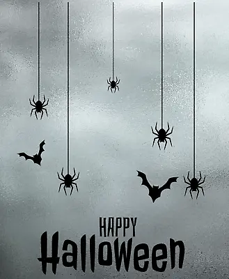 Halloween Sticker Decal Transfer -  Window Decorations Party Kids Spiders Bats • £4.19