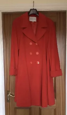 Jaeger Red Coat Lambswool & Angora Size 36 • £50