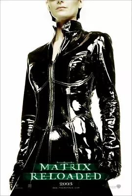 The Matrix Reloaded Movie Poster 27 X 39 S/S Carrie Ann Moss As Trinity • $9.99