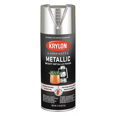 Krylon K01401777 Metallic Spray Paint Bright Silver Metallic 11 Oz • $9.09