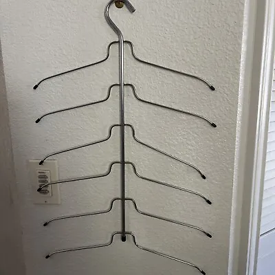 Chrome Wire Shirt Hangers  6 Tier Blouse Tree Hanger Vintage • $9.95