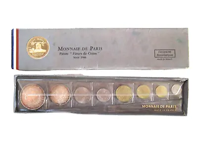 Series 1966 Monnaie De Paris France Set Of 8 Coins 2 R Silver 5 & 10 Francs Box • $99.99