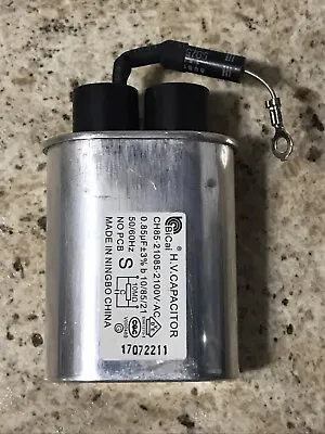 Microwave Oven H.V. High Voltage Capacitor Model: CH85-21085   0.85uF With Diode • $10