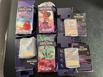 Lorcana The First Chapter Starter Decks Set Of 3 - Boxes Are Open But All There • $1