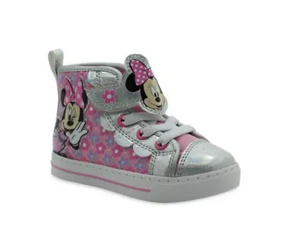 Minnie Mouse High Top Sneakers Lighted Shoes NWT Size 7 8 9 10 11 12 Disney Pink • $24.99