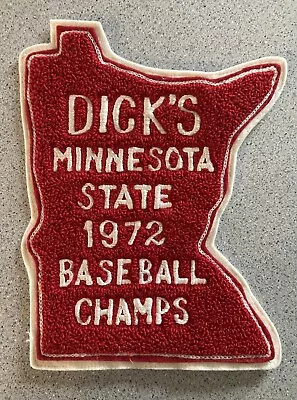 Vintage Rare 1972 Dick’s Minnesota State Baseball Champs Sew On Patch • $32.76