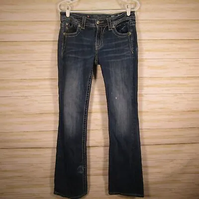 Miss Me Jeans Signature Bootcut Embellished Button Flap Size 29 JP7032B • $25