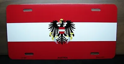 Austrian Flag Black Imperial Eagle Metal Car License Plate Austria Flag  • $12.99