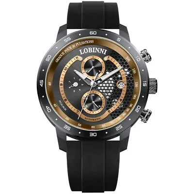 LOBINNI Men Automatic Watch Luxury Mechanical Wristwatch Month Week Date Sport • $199