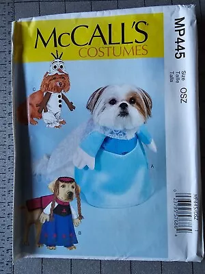 McCall's Costumes Pattern MP445 Dog Frozen Elsa Anna Olaf M7211 One Size • $12