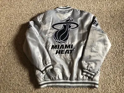 Jeff Hamilton/JH Design Miami Heat Satin  Jacket  Size 3 XL Rare Silver NWOT • $249.95