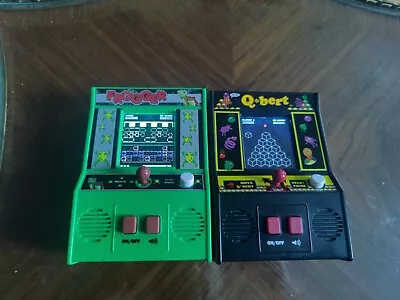 Lot Of 2 Retro Classics Mini Handheld Arcade Game Konami - Frogger + Qbert • $9.99