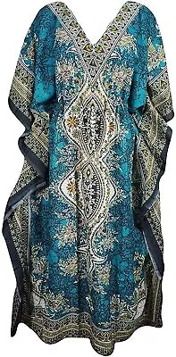 Women's Long Kaftan Dress Maxi Caftan Gown Top Night & Beach Dress . • £9.49