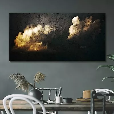 Oil Painting Abstract Clouds Canvas Print 120x60 Picture Hanging Wall Art • £88.95