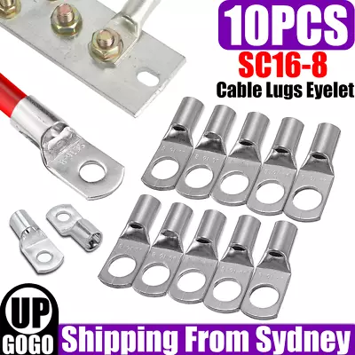 10x SC16-8mm Tinned Copper Lug Cable Lugs Battery Connector Terminals Wire AU • $5.85