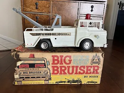 Vintage 1960s Marx Big Bruiser Super Highway Service 22  Tow Truck With Rare Box • $179