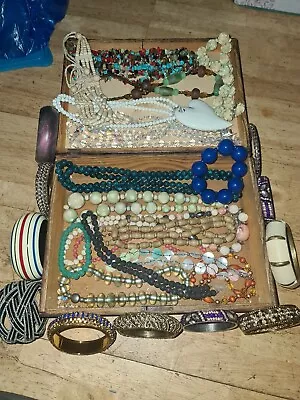 Vintage Collection Of Beads And Bangles 60's Boho • £5