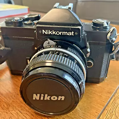 Nikon Nikkormat FT2 Black SLR Film Camera Nikomat Nikkor 50mm F2 Lens • $84.98