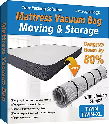 Twin/Twin XL Foam Mattress Vacuum Bag For Moving Vacuum Seal Storage Bag With St • $27.26