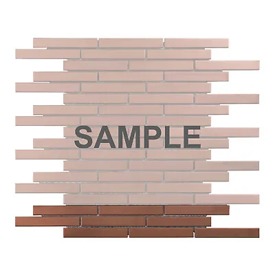 $3.99 • Buy Rose Gold Copper Color Metallic Metal Brick Joint Mosaic Tile Kitchen Backsplash