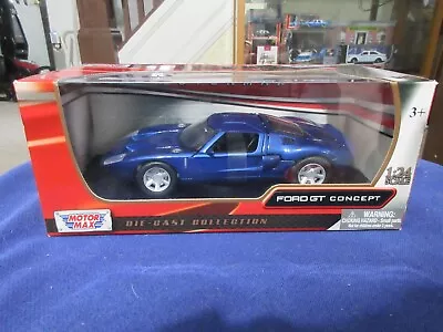 MotorMax 1:24 2012 Ford GT Concept BLUE Die-Cast Collection • $19.99