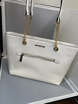 Michael Kors Jet Set LT Cream Leather Tote Bag- New With Tags • $150