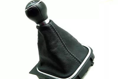 Manual Shift Boot PVC Leather For VW Jetta Vento Bora 05-12 Gray Stitch • $28.99