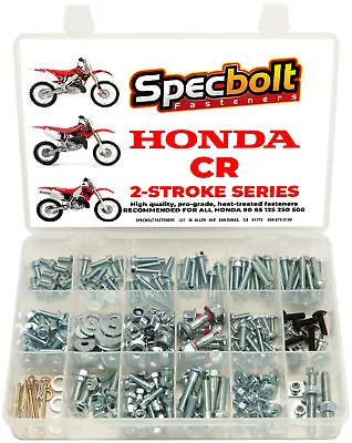 $59.99 • Buy SPECBOLT Honda CR Bolt Kit 80 85 125 250 500 Plastics Frame Body Seat Pipe