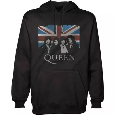 Queen Vintage Union Jack Official Hoodie Hooded Top • £32.99