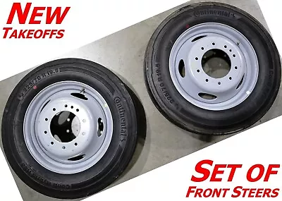 19.5 X 6 Steel Wheels W/ STEER Tire Conti Hybrid HS3 225/70R19.5 Ford 10 Lug Rim • $890.27