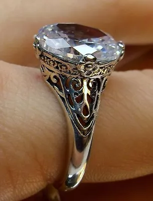 White CZ Ring Vintage Revival Jewelry 4ct (Custom-Made) • $42