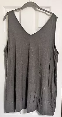 H By Halston Qvc Women's Plus Size 2x Gray V Neck Tank Top • $11