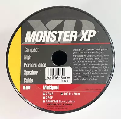 Monster XP Compact Speaker Cable XPMS (100 Ft/30 M) MiniSpool Speaker Wire • $44.99