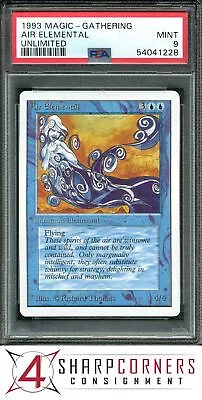 1993 Magic The Gathering Unlimited Air Elemental Psa 9 • $0.99