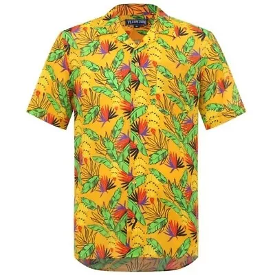 VILEBREQUIN Men S BANANA GO CHARLY Cotton And Linen-Blend SHIRT. Size Medium • £99.99