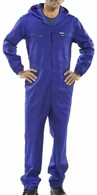 £24.93 • Buy SUPER CLICK Hooded Boilersuit Zip Front Draw Cord Elastic Waist Cuffs Safety