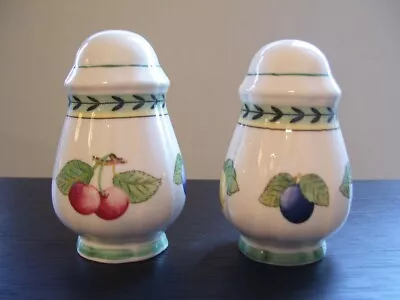 Villeroy & Boch French Garden Fleurence Salt Pepper Shaker Set Vintage MINT • $89.99