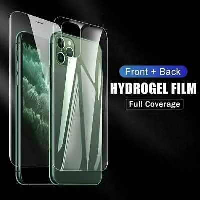 $15.90 • Buy 2xFront + 2xBack Hydrogel Screen Protector Film For IPhone 13 12 Pro Max Mini