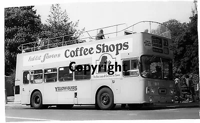 Bournemouth Yellow Buses NFX133P Daimler Fleetline B&W Bus Photo • £1.15