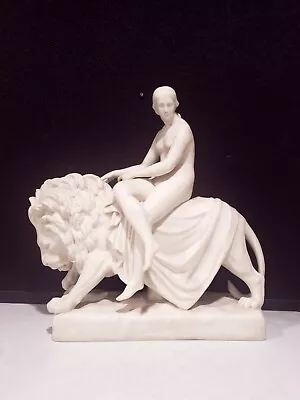 Large Antique Minton  UNA AND THE LION  JOHN BELL Porcelain Parian Ware Figurine • $2559.66