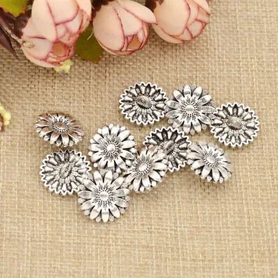 $2.18 • Buy 10 Pcs Metal Shank Buttons Sunflower Carved Antique Clothing Sewing Craft DIY